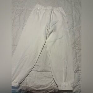 TNA Cozy Fleece Sweatpants in white